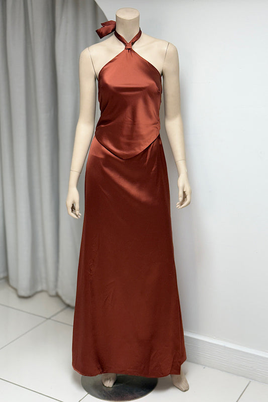 Handkerchief Halter Tie-Back Formal