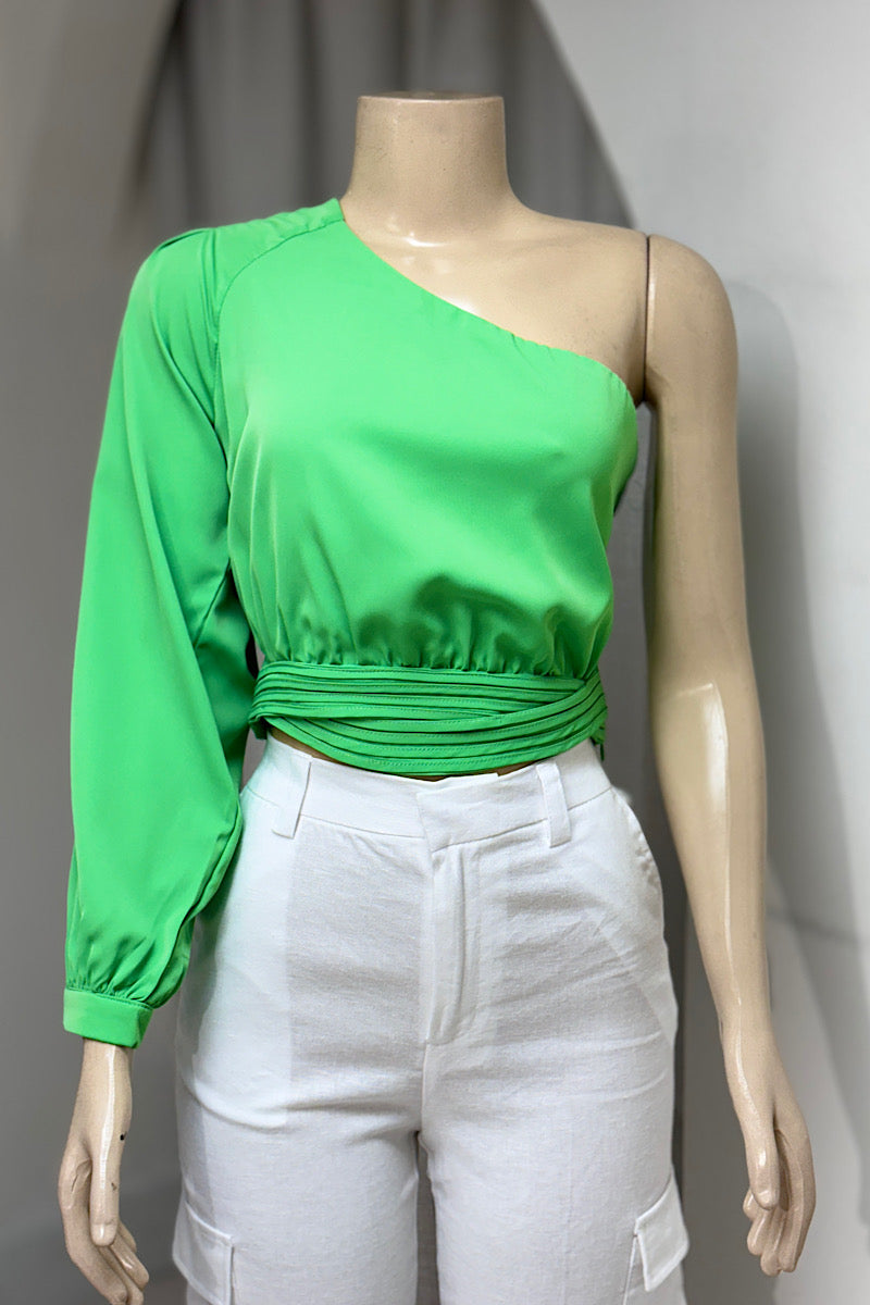 One Shoulder Crop Top