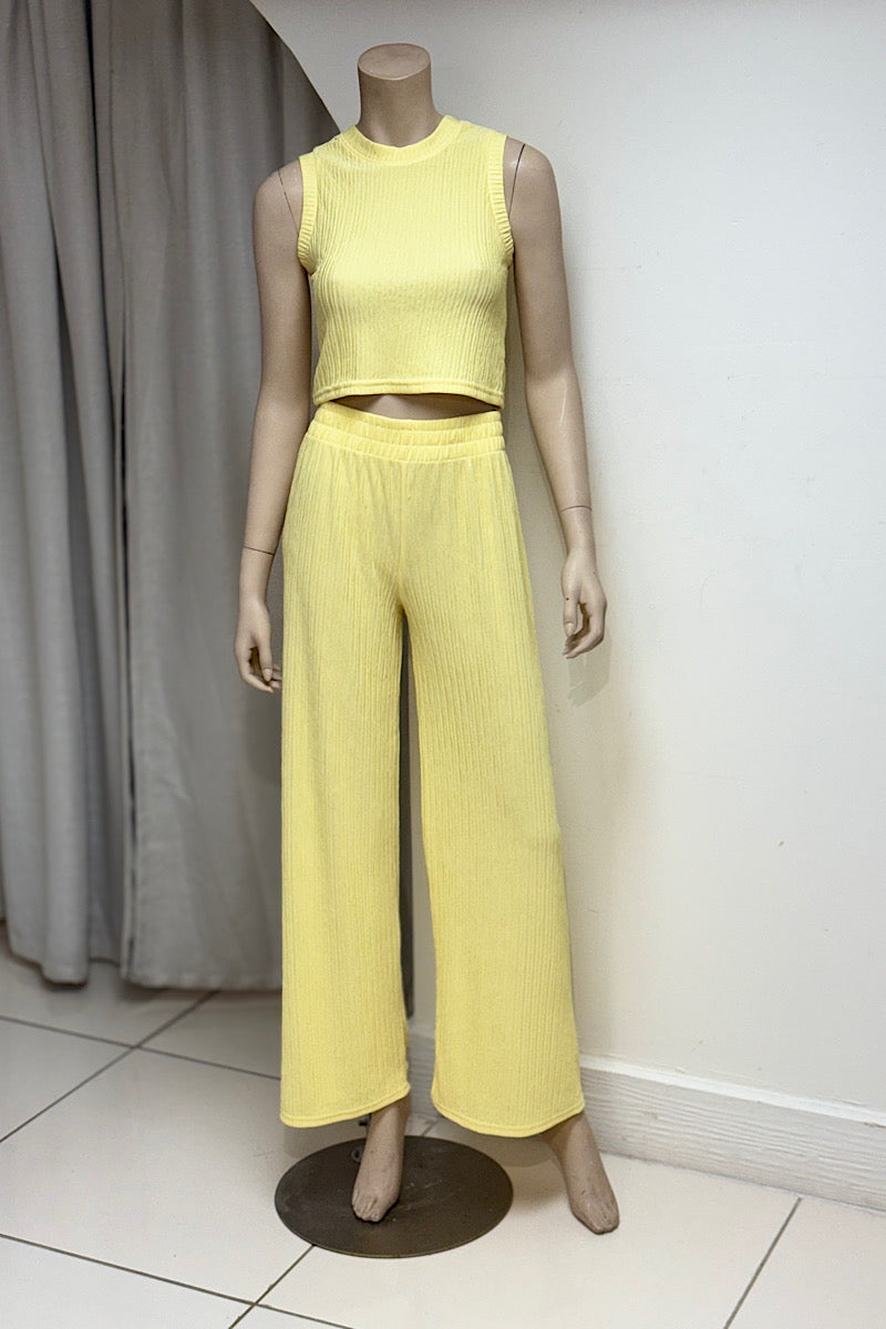 Crinkle Flowy Pant Set