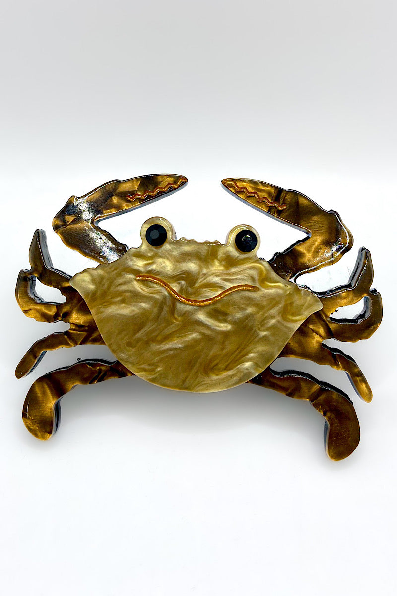 3D Crab Brooche