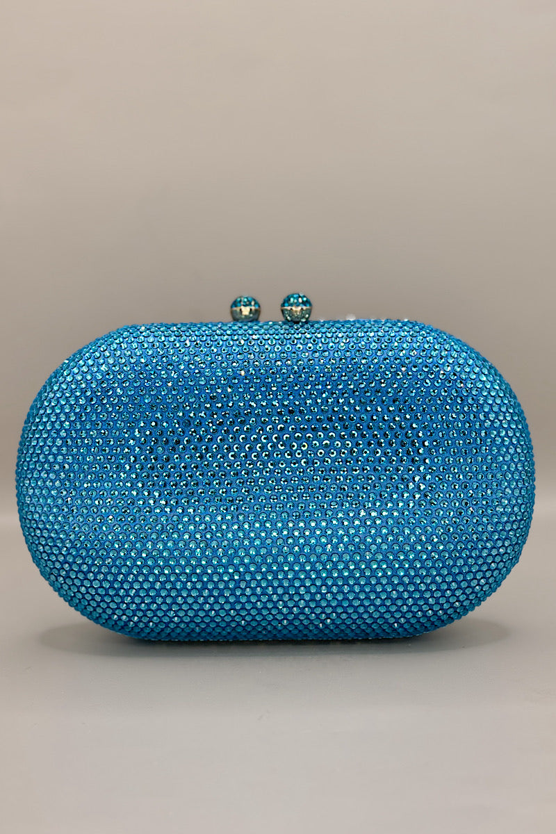Mini Round Rhinestone Clutch