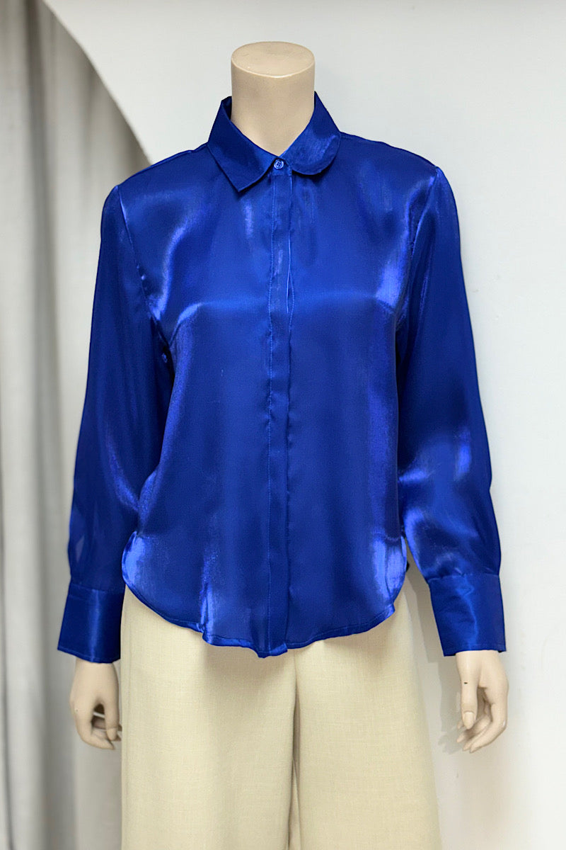 Shimmer Semi-Sheer Office Top