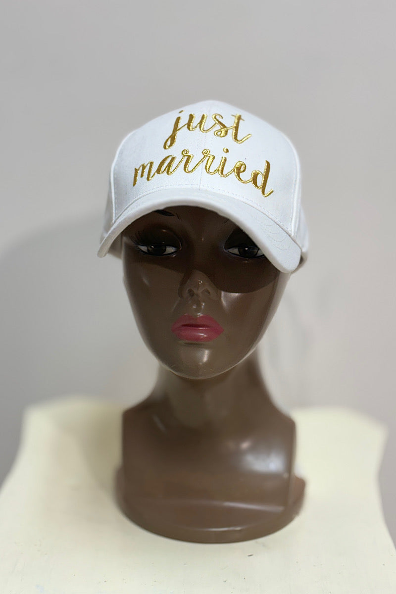 Just Married Baseball Cap w. Veil