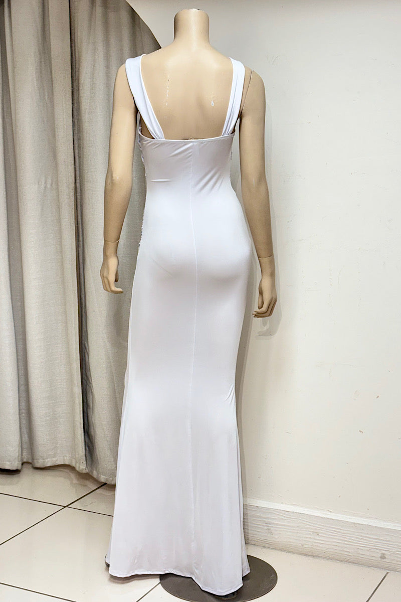 Halter Silky Fitted Dress