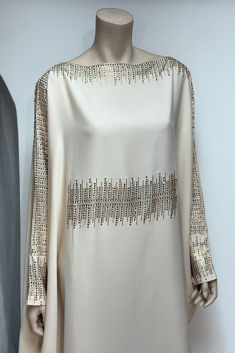 Jeweled Flowy Kaftan Dress