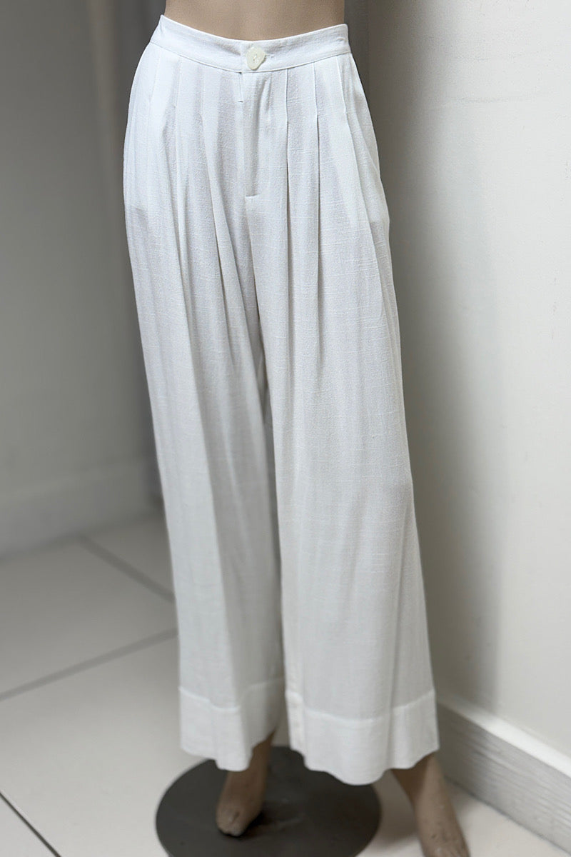 Linen Wide-Legged Pants