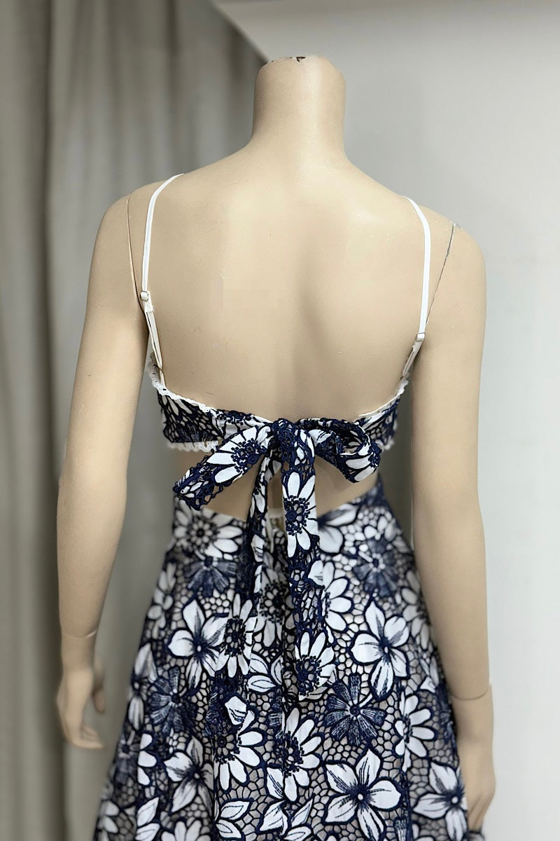 Halter Cut-Out Midi Dress