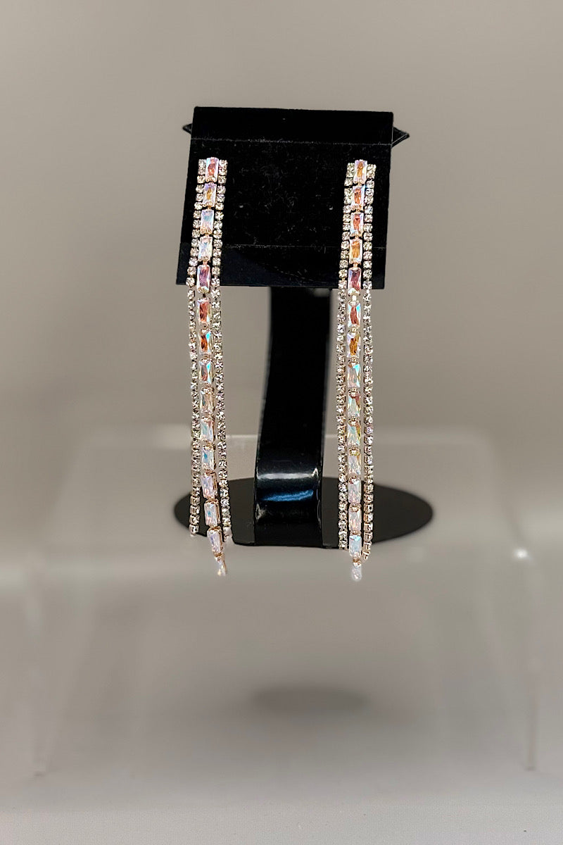 Earring- Silver Iridescent Collection 18