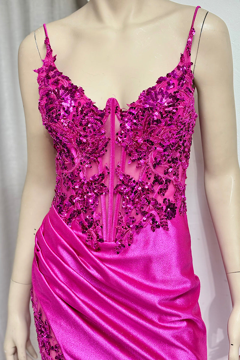 Fitted Bustier Sequin Formal