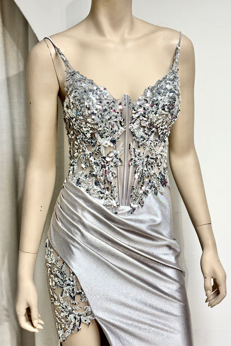 Fitted Bustier Sequin Formal