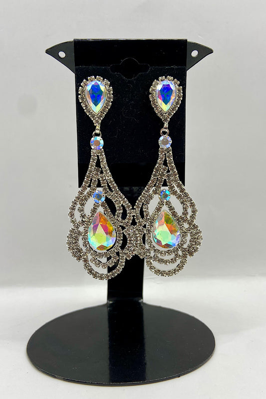 Earring- Silver Iridescent Collection 15
