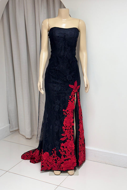 Black Red Lace Formal