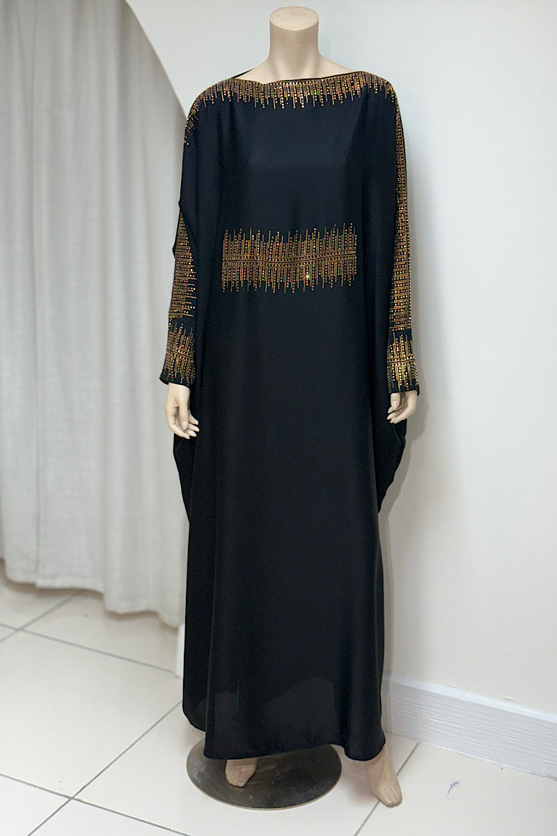 Jeweled Flowy Kaftan Dress