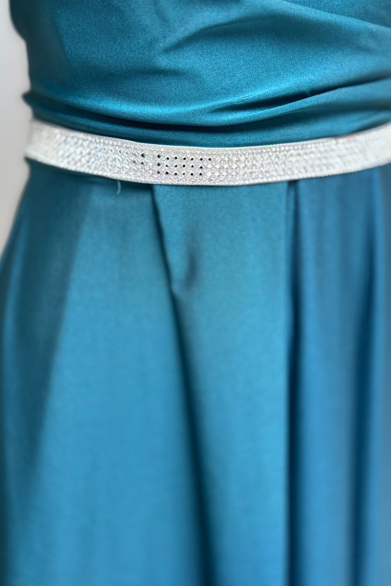 Rhinestone Belt Midi