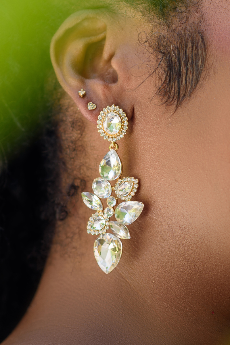 Earring- Gold Clear Collection