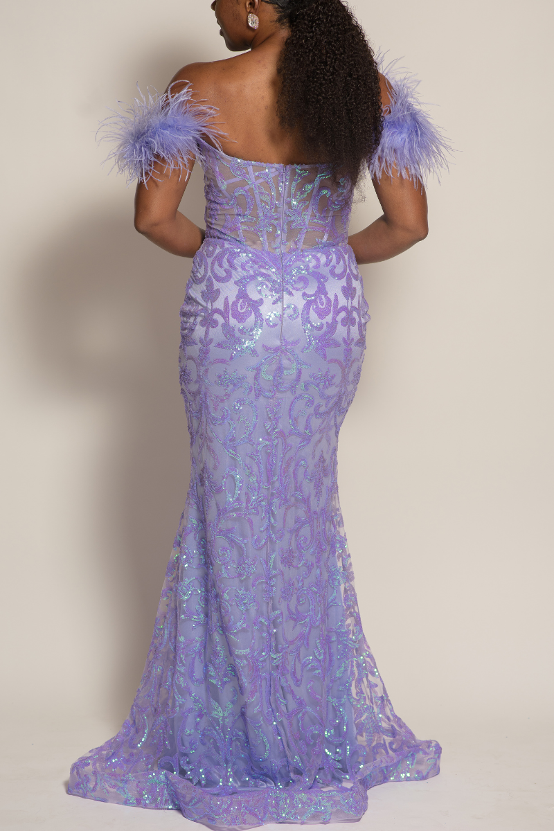 Lavender Sequin Formal