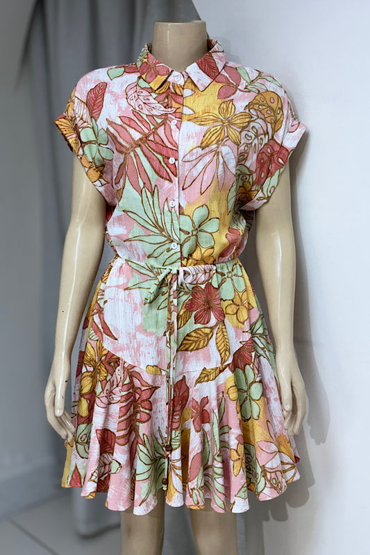 Tropical Floral Short Dress