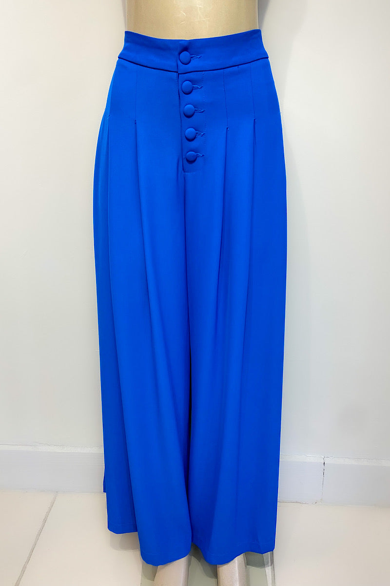 Curvy Wide Leg Button Pants