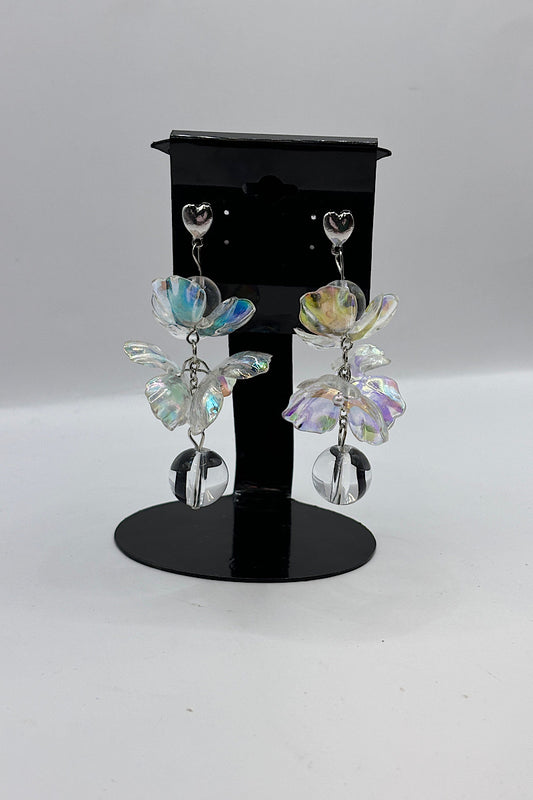 Earring- Silver Iridescent Collection 13