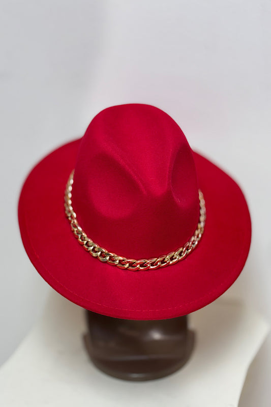 Red Chain Link Hat