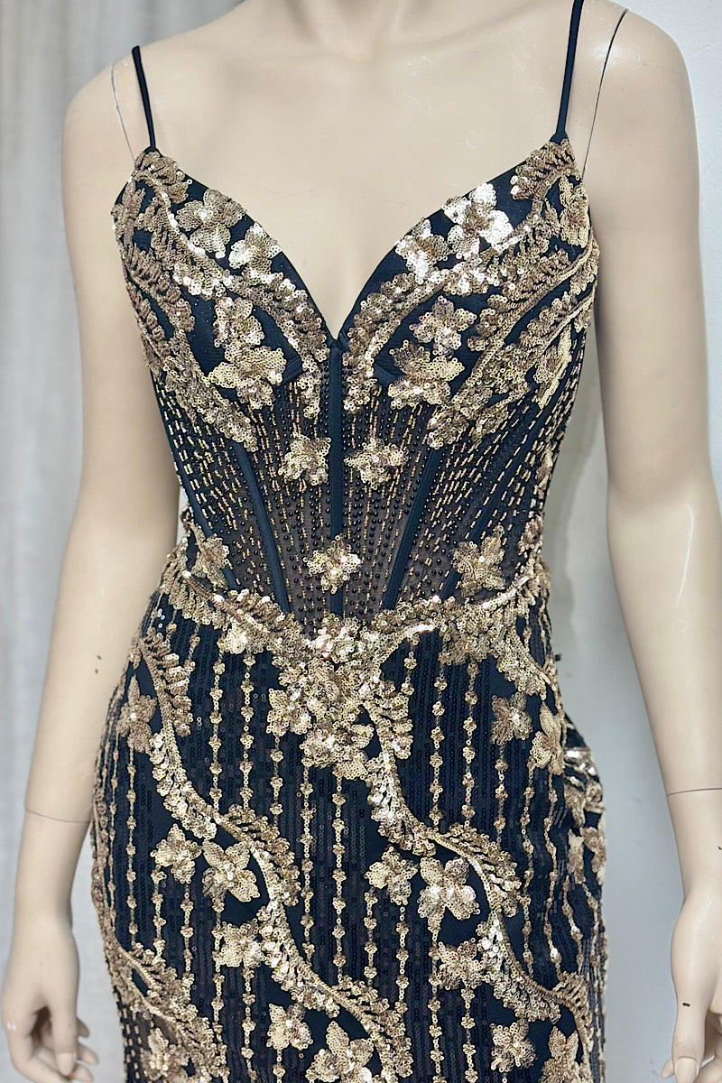 Full Sequin Side Split Formal
