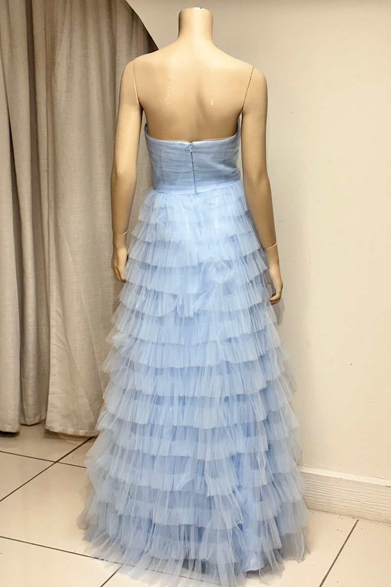Tiered Tulle Cut-Out Formal