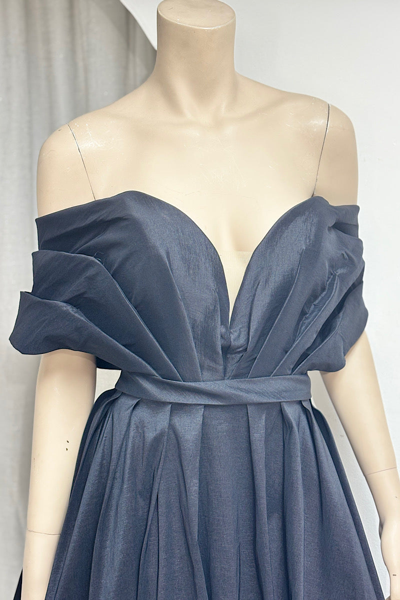 Sweetheart Off Shoulder Tea Length Formal