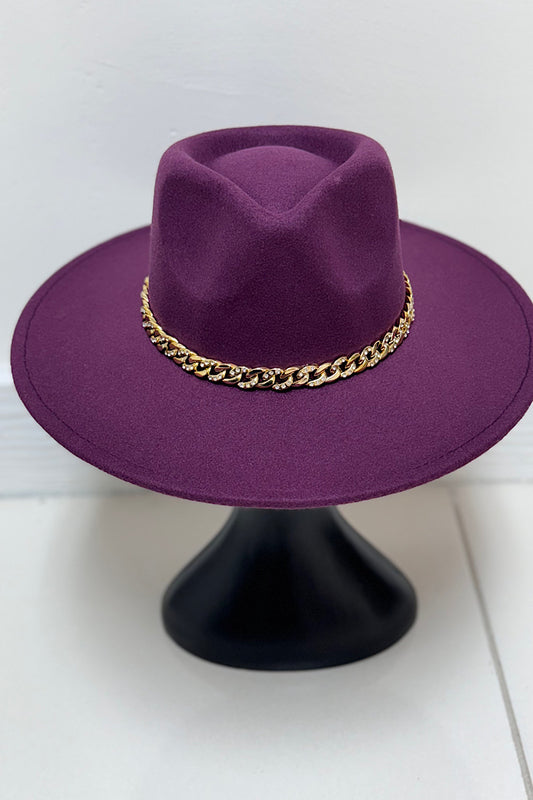 Plum Chain Hat