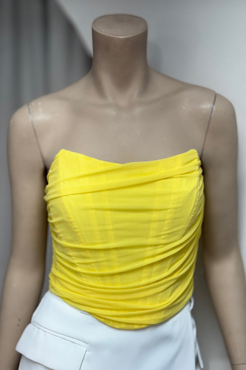 Ruched Corset Crop Top