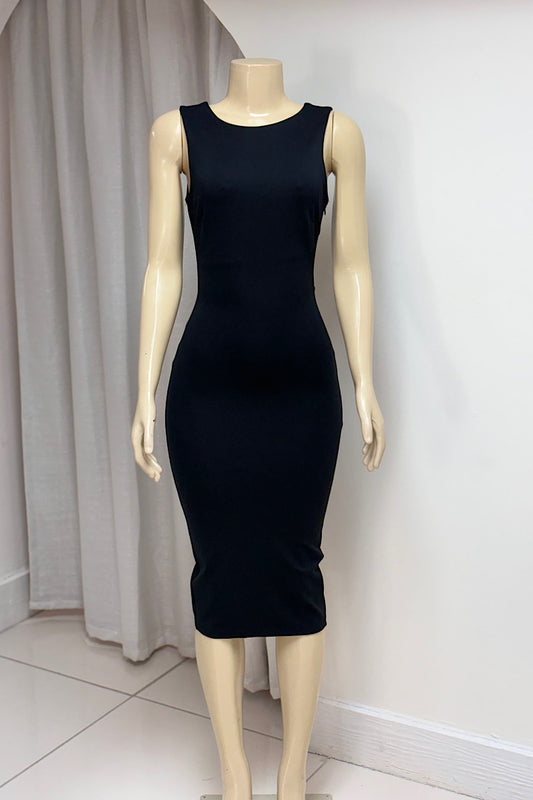 Back-Out Bodycon Bow Dress