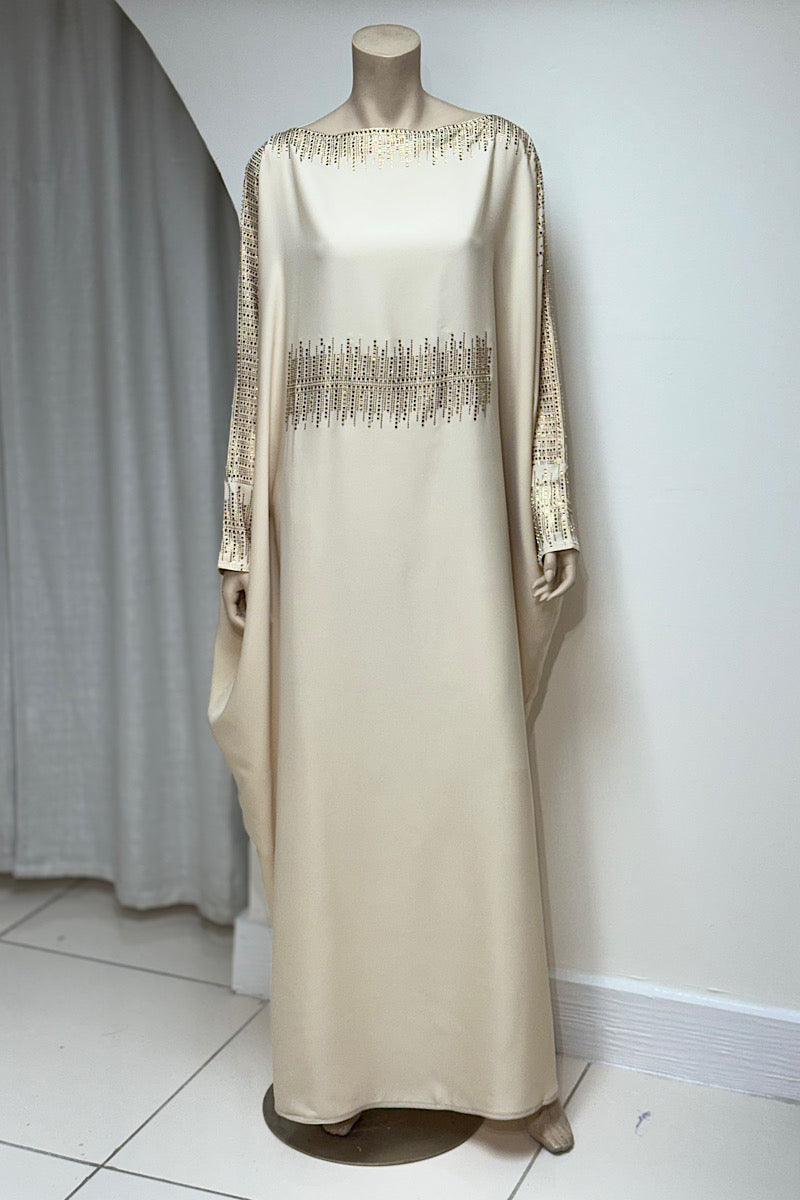 Jeweled Flowy Kaftan Dress