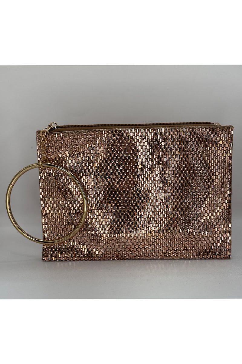 Flat Shimmer Hand Bag