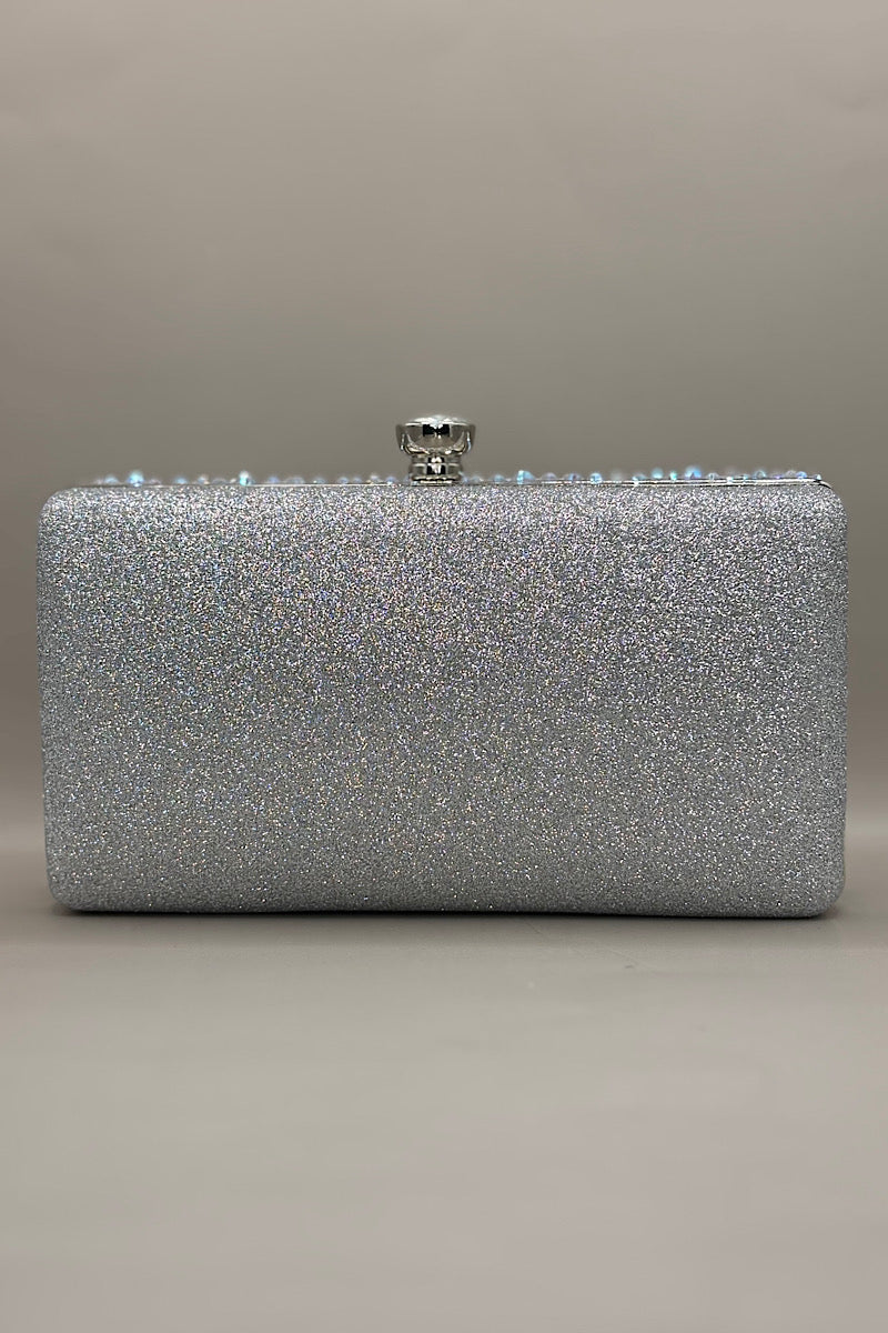 Mini Rhinestone Iridescent Clutch Bag