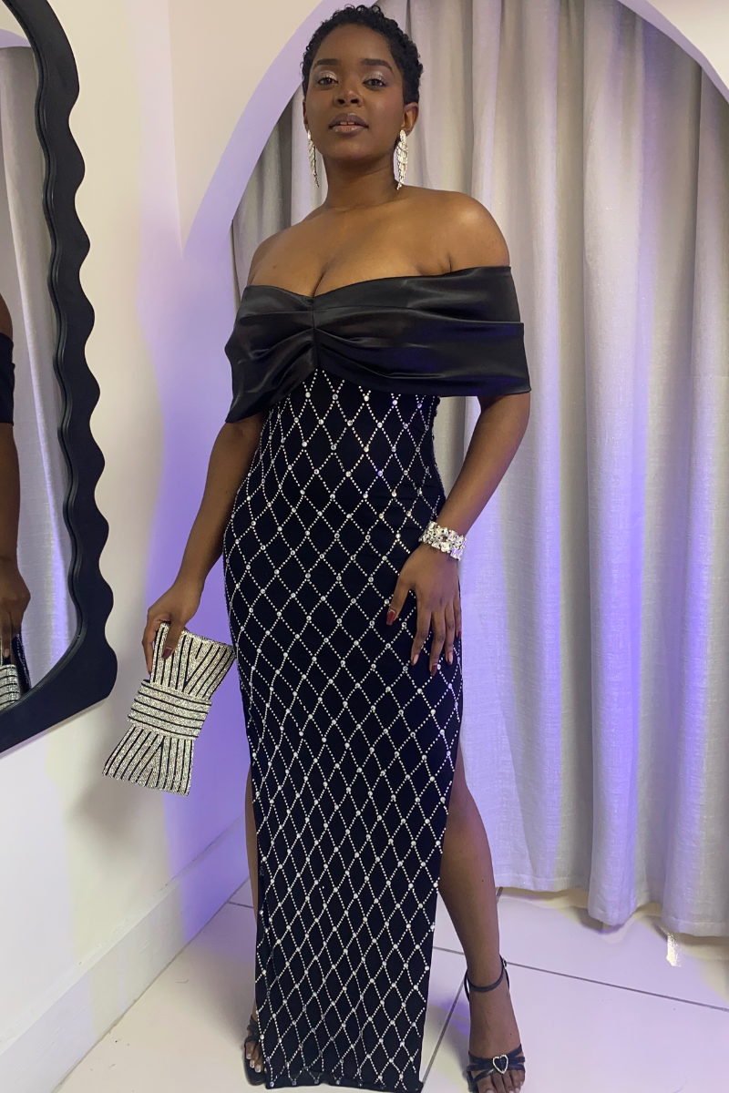 Diamond Strapless Fitted Formal