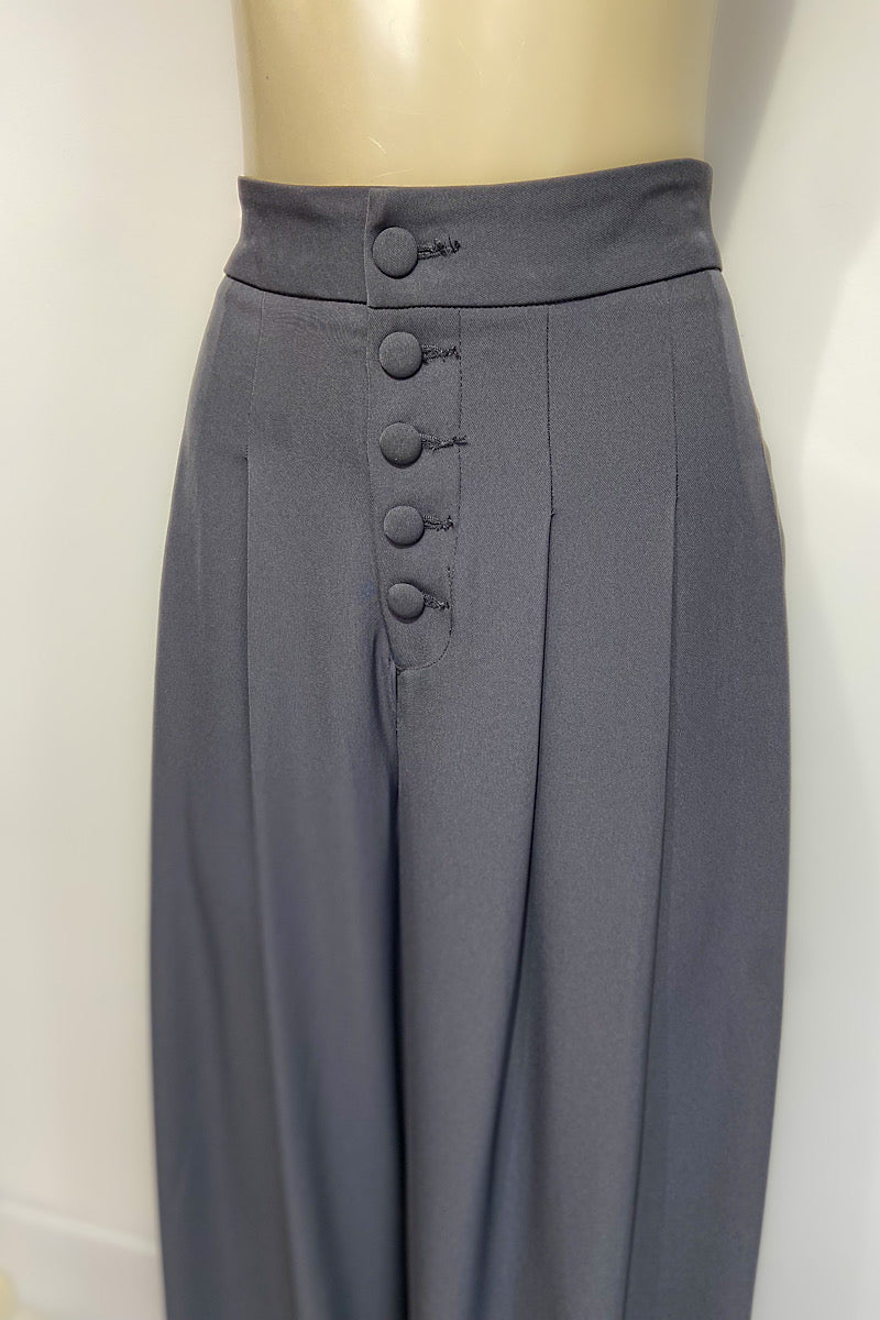 Curvy Wide Leg Button Pants