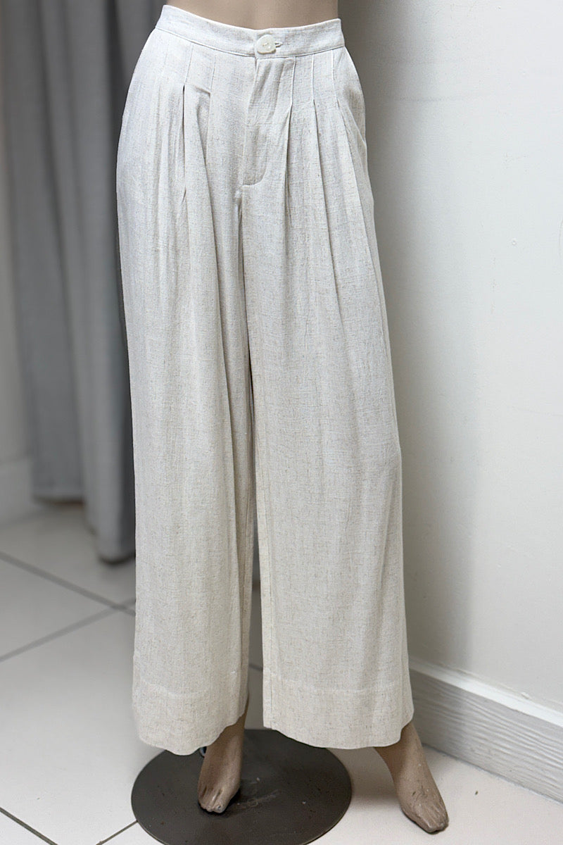 Linen Wide-Legged Pants