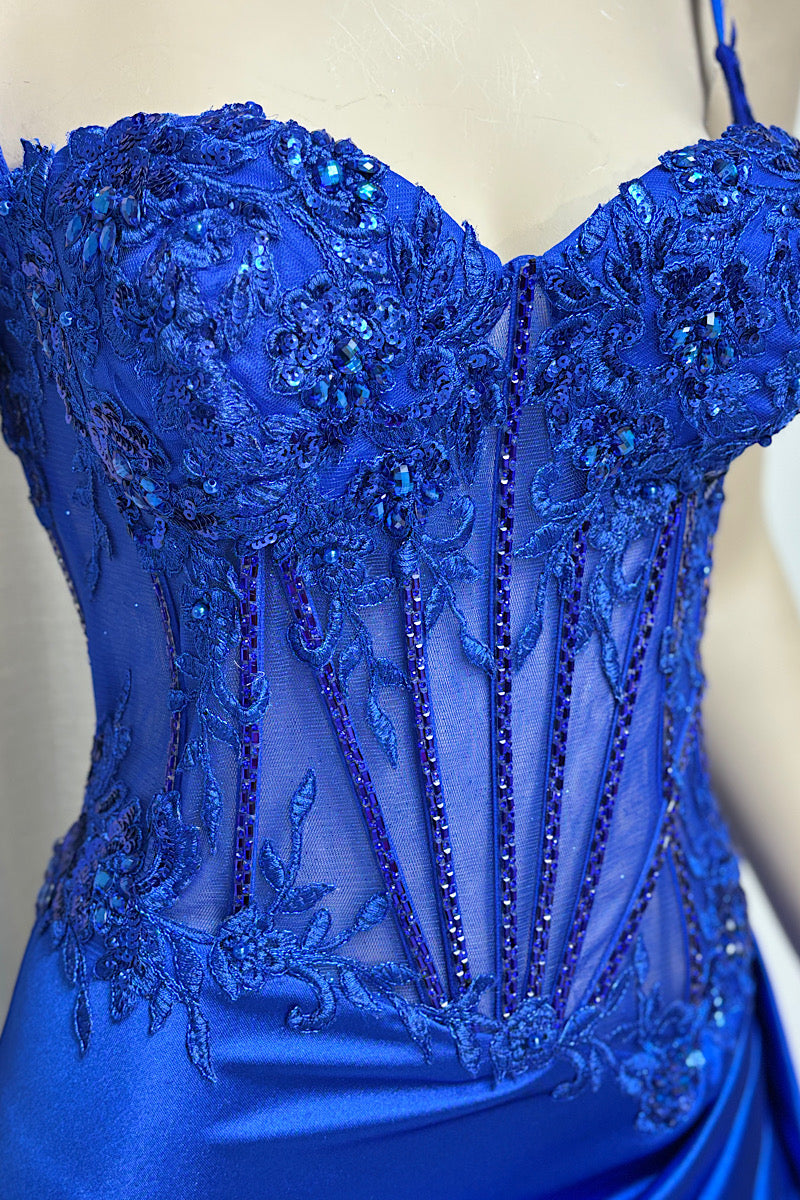 Fitted Ruched Side Drape Formal