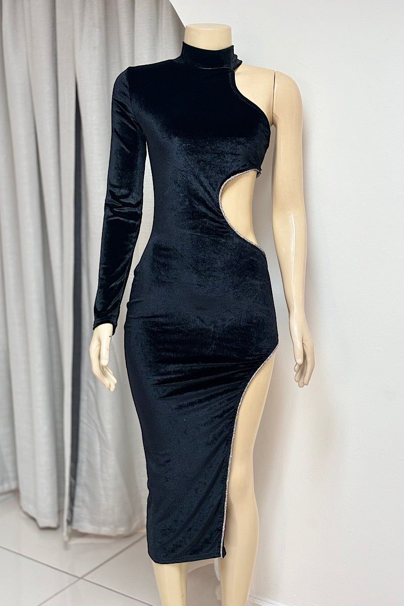 Velvet Cut Out Dress