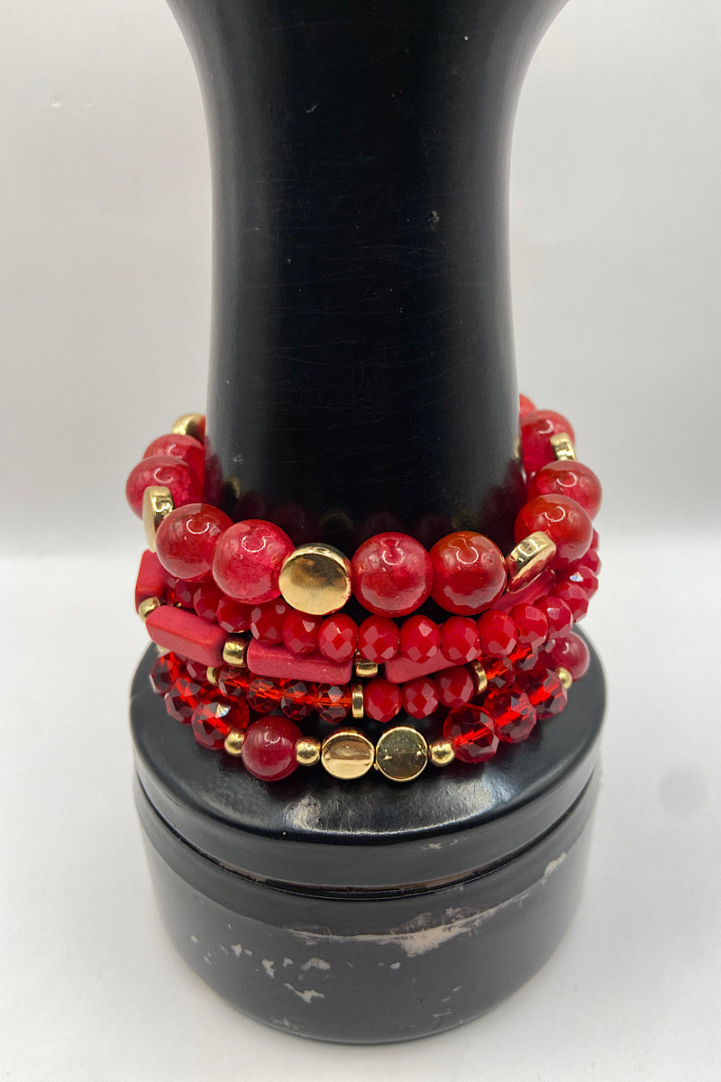 Bracelet Set- Red Collection 4