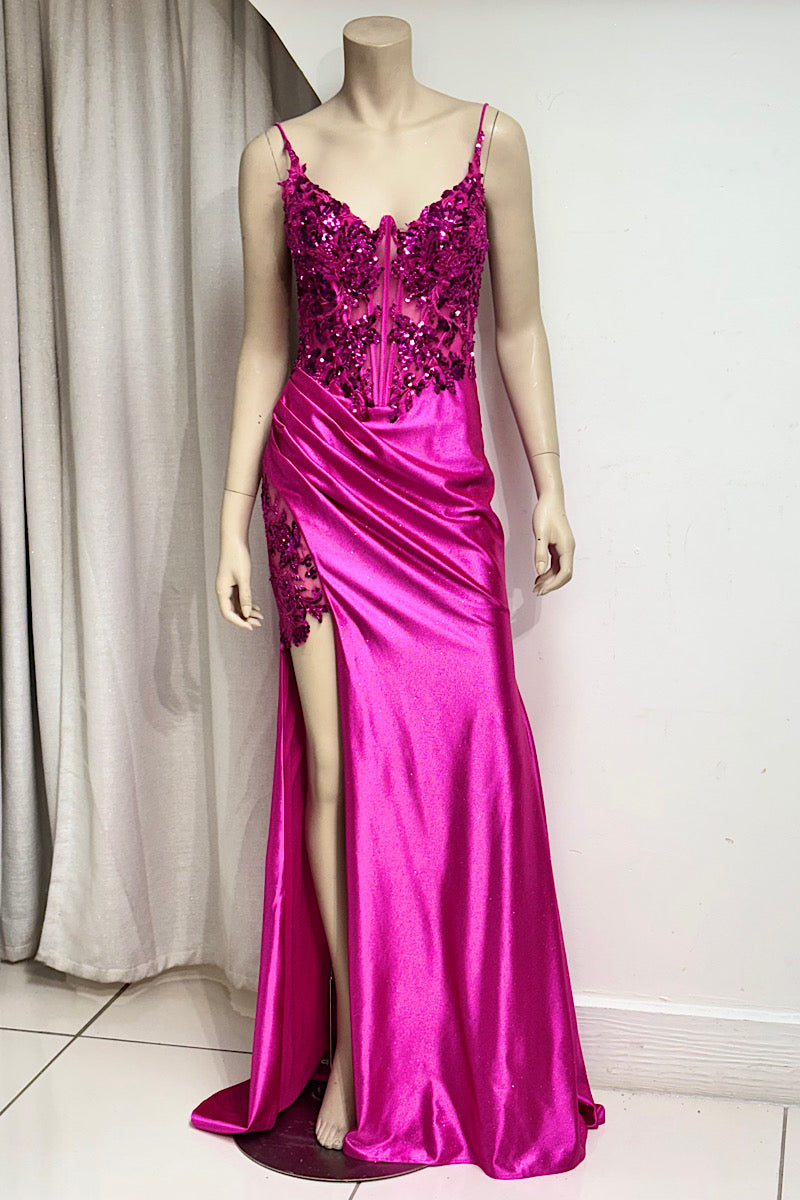 Fitted Bustier Sequin Formal