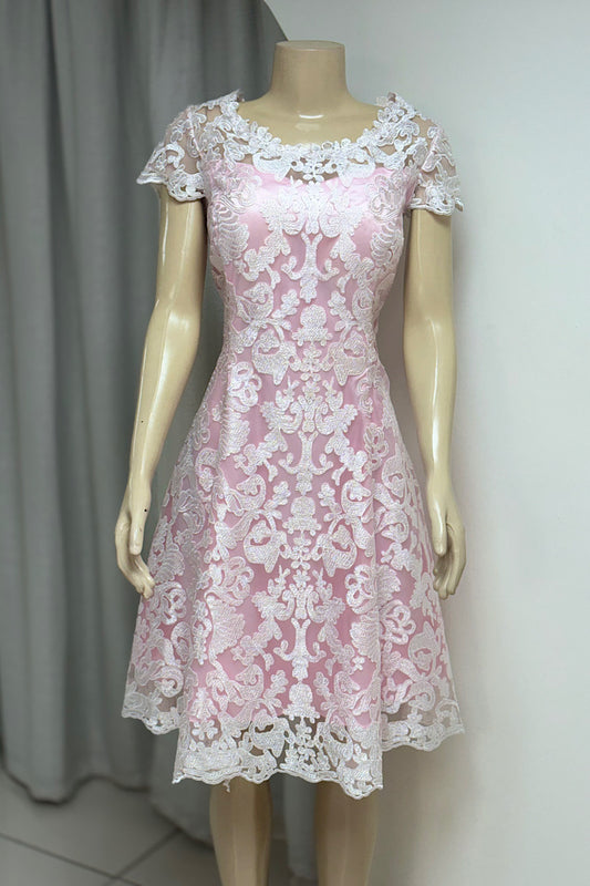 Pink & White Lace Dress