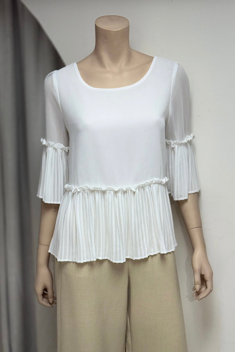 Pleated Bottom Flowy Top