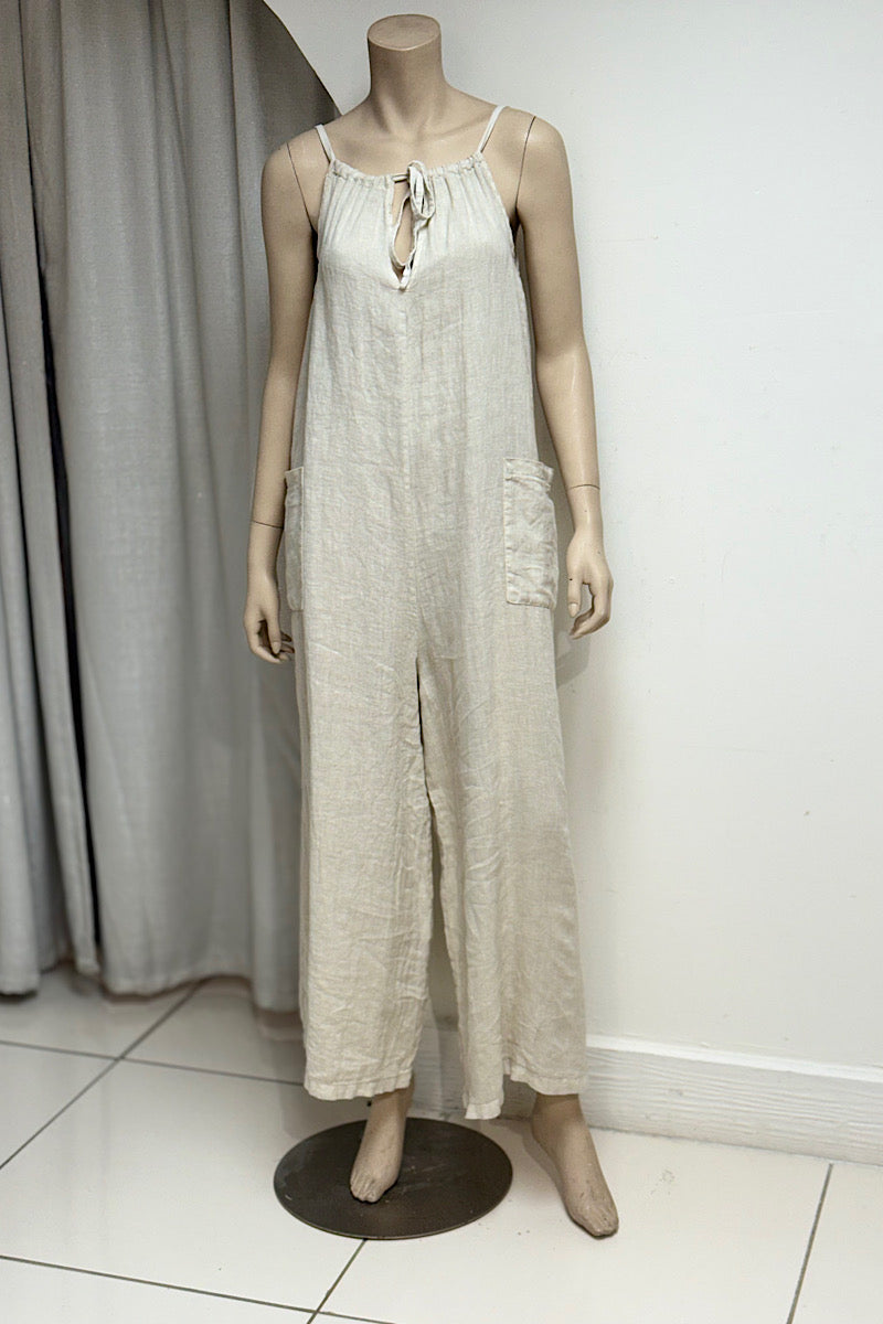 Drawstring Midi Jumpsuit