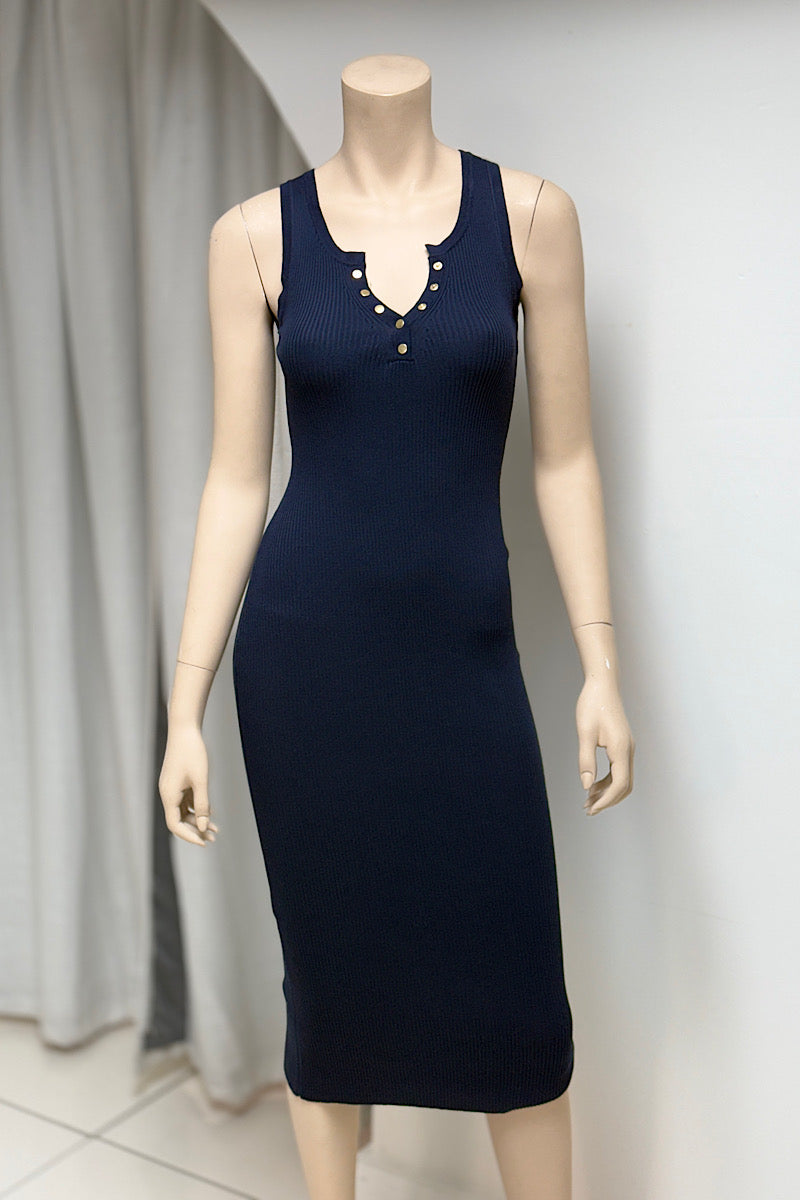 Sleeveless Bodycon Sweater Dress