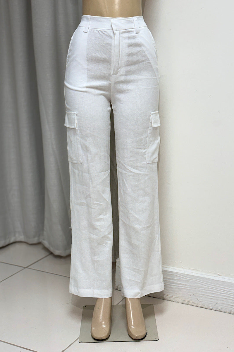 Linen Cargo Pants