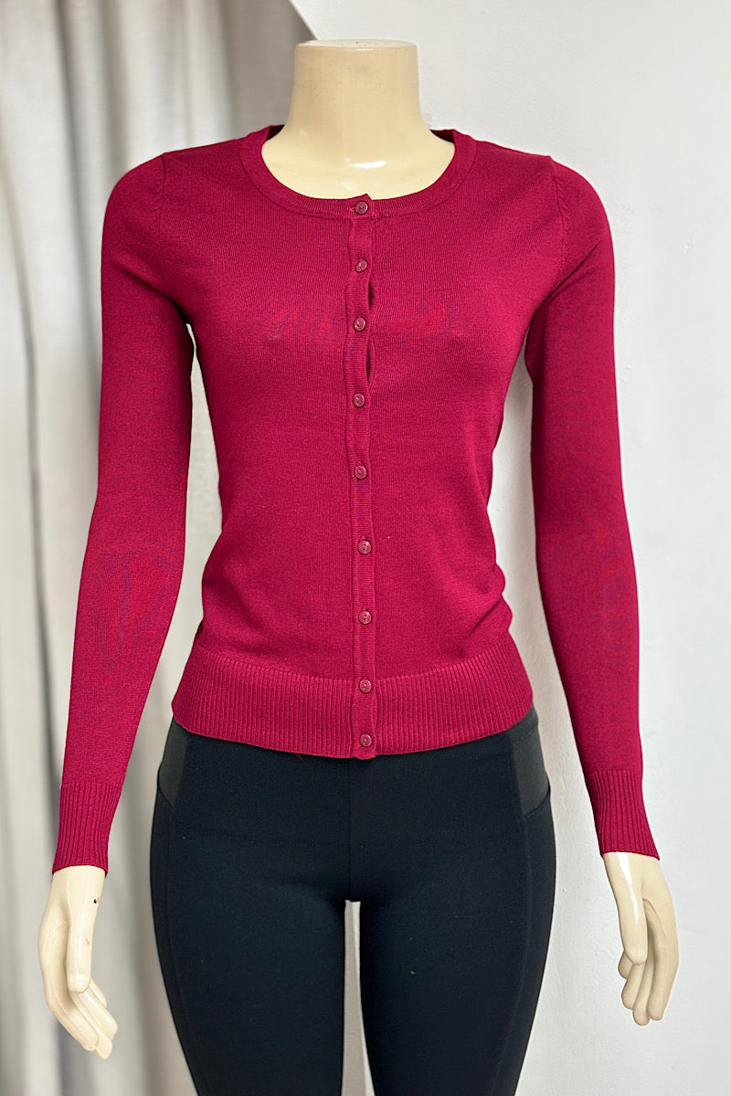 Round Neck Cardigan