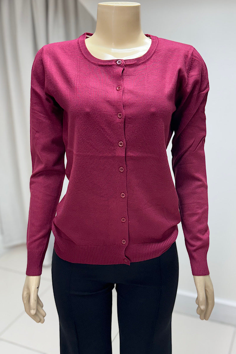 Curvy Round Neck Cardigans