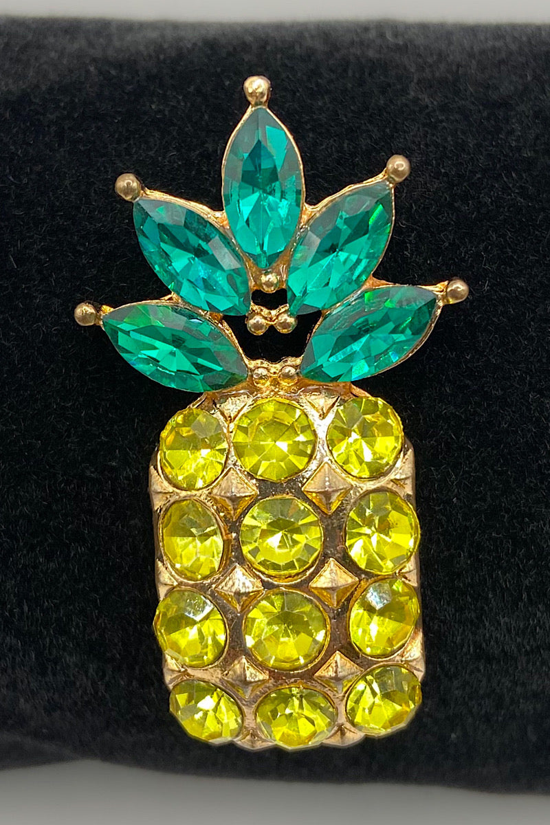 Pineapple Rhinestone Brooche