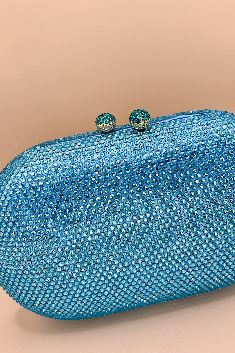Mini Round Rhinestone Clutch