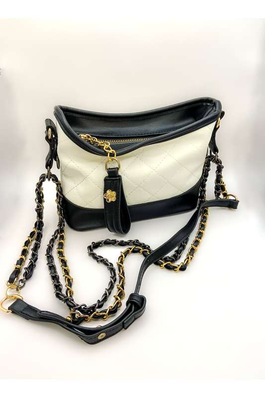 Gold/Pewter Chain Shoulder Bag